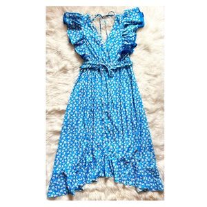 SENLIS | Dresses | New Senlis Amalie Floral Ruffle Midi Dress | Poshmark